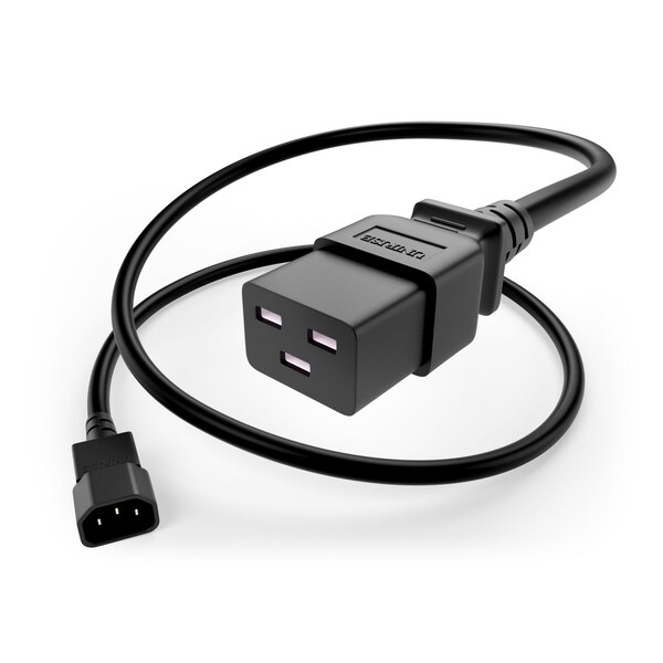 Unc Group Power Cord C14-C19 15Amp 250V Sjt 14/3 A PWCD-C14C19-15A-02F-BLK - main